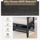 5-Seater Eco-Friendly HDPE Rattan and Wood-Grain Tranquil Garden Sofa Set