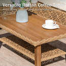 4-Seater Budget-Friendly Bohemian Wicker and Wood Garden Sofa Set