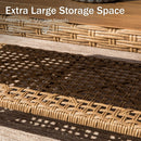 4-Seater Budget-Friendly Bohemian Wicker and Wood Garden Sofa Set