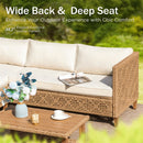 4-Seater Budget-Friendly Bohemian Wicker and Wood Garden Sofa Set