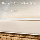 4-Seater Budget-Friendly Bohemian Wicker and Wood Garden Sofa Set