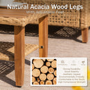 4-Seater Budget-Friendly Bohemian Wicker and Wood Garden Sofa Set