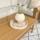 Outdoor Wicker Sectional with Rattan Coffee Table