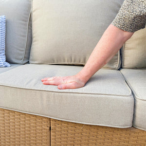 Classic Wicker Garden Sofa Set with Ottomans