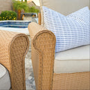 Classic Wicker Garden Sofa Set with Ottomans
