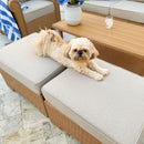 Classic Wicker Garden Sofa Set with Ottomans