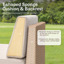 Outdoor Wicker Sectional with Rattan Coffee Table