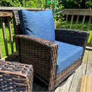 7-Seater Garden Vintage All-Weather Swivel Rattan Sofa Sets