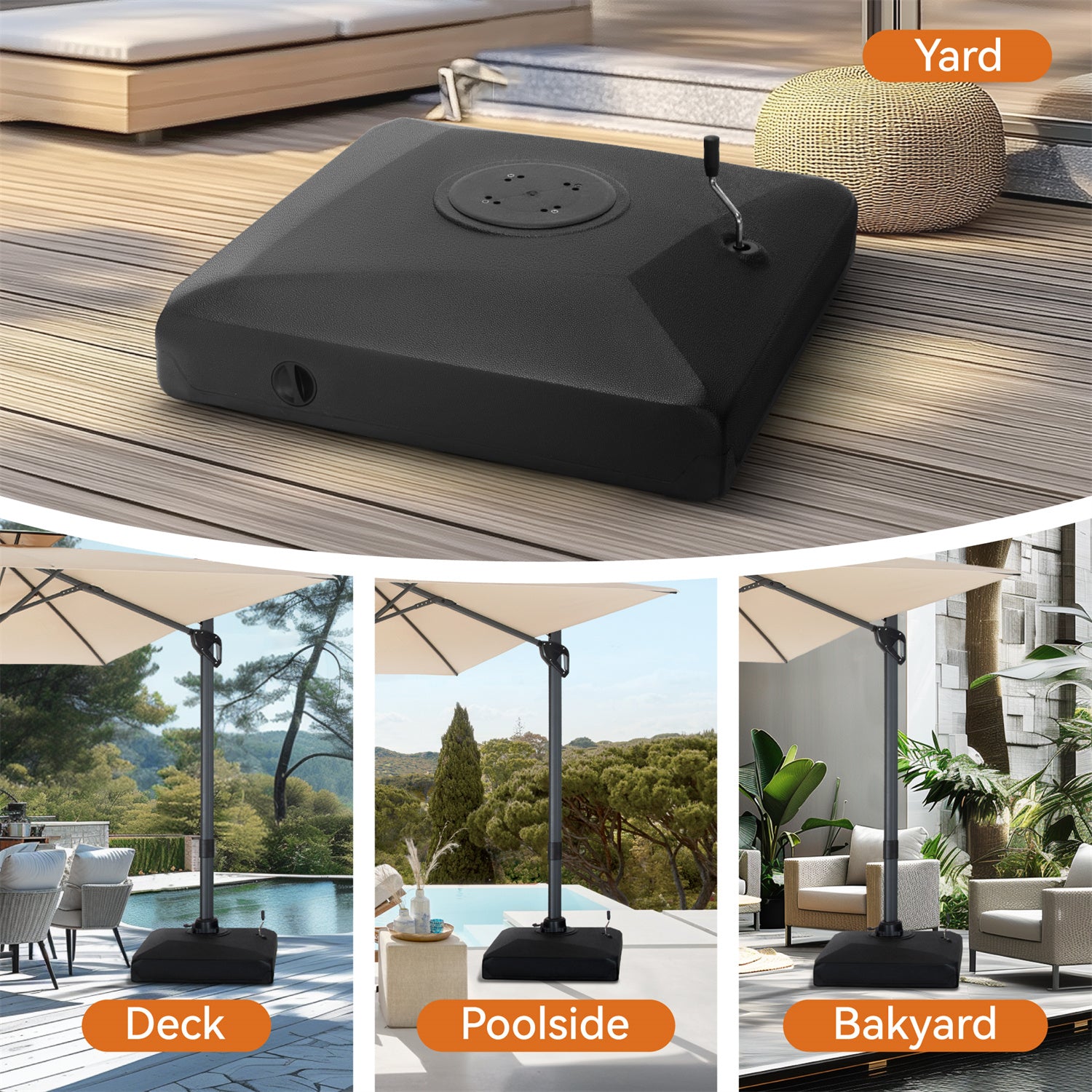 heavy duty patio umbrella holder Heavy Duty Base Weights Stand for Cantilever Umbrella