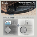 Patio Vintage Swivel Wicker Sofa Set with Rattan Coffee Table