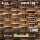 Patio Vintage Swivel Wicker Sofa Set with Rattan Coffee Table