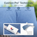 Patio Vintage Swivel Wicker Sofa Set with Rattan Coffee Table