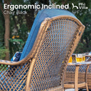 $499 PHI VILLA 3 PC Rattan Swivel Rocking Chairs Outdoor Conversation Set