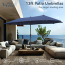 PHI VILLA 13ft 11-Color Double-Sided Outdoor Large Umbrella
