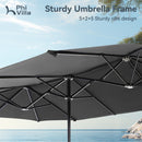 PHI VILLA 13ft 11-Color Double-Sided Outdoor Large Umbrella