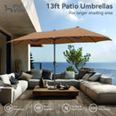 PHI VILLA 13ft 11-Color Double-Sided Outdoor Large Umbrella