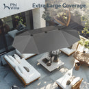 PHI VILLA 13ft 11-Color Double-Sided Outdoor Large Umbrella