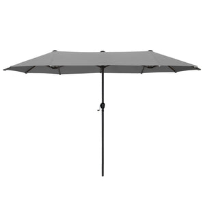 13ft Double-Sided Outdoor Umbrella with Adjustable Crank