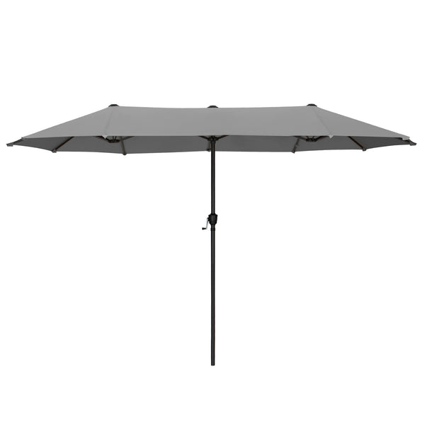 13ft Double-Sided Outdoor Umbrella with Adjustable Crank