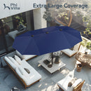 PHI VILLA 13ft 11-Color Double-Sided Outdoor Large Umbrella