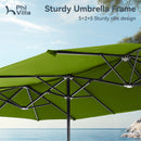 PHI VILLA 13ft 11-Color Double-Sided Outdoor Large Umbrella