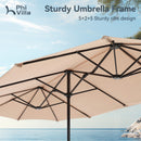 PHI VILLA 13ft 11-Color Double-Sided Outdoor Large Umbrella