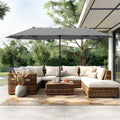 PHI VILLA 13ft 11-Color Double-Sided Outdoor Large Umbrella