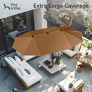 PHI VILLA 13ft 11-Color Double-Sided Outdoor Large Umbrella