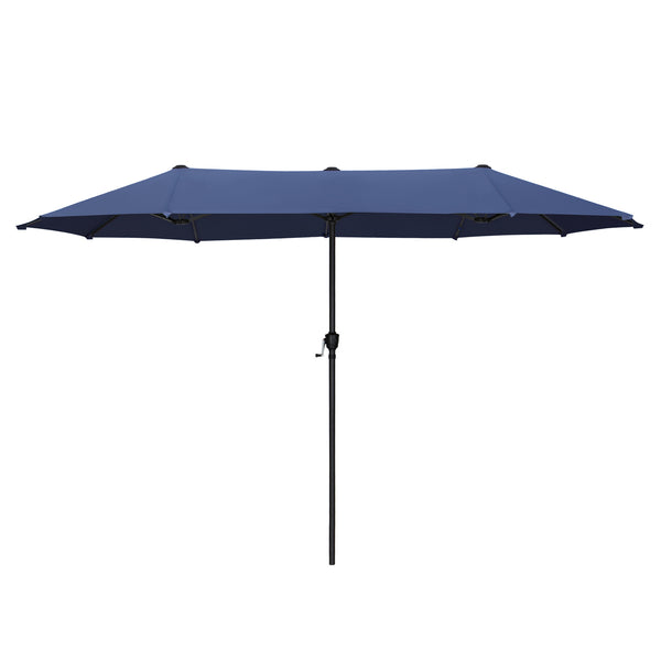 13ft Double-Sided Outdoor Umbrella with Adjustable Crank