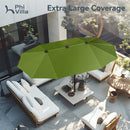 PHI VILLA 13ft 11-Color Double-Sided Outdoor Large Umbrella