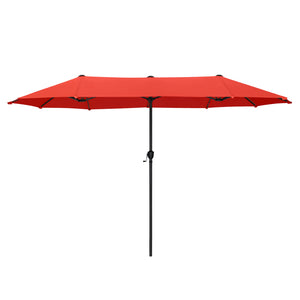 13ft Double-Sided Outdoor Umbrella with Adjustable Crank