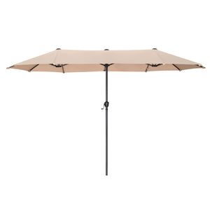 13ft Double-Sided Outdoor Umbrella with Adjustable Crank