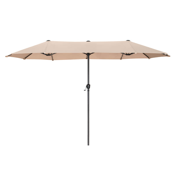 13ft Double-Sided Outdoor Umbrella with Adjustable Crank