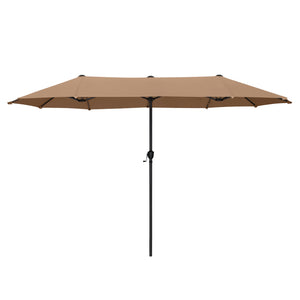 13ft Double-Sided Outdoor Umbrella with Adjustable Crank