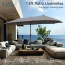 PHI VILLA 13ft 11-Color Double-Sided Outdoor Large Umbrella