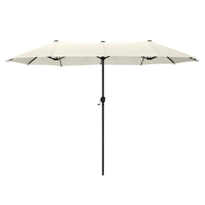 13ft Double-Sided Outdoor Umbrella with Adjustable Crank