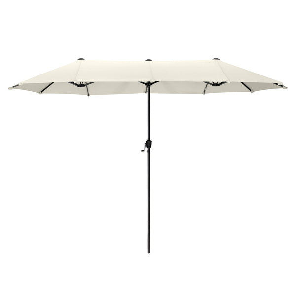 13ft Double-Sided Outdoor Umbrella with Adjustable Crank