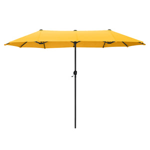 13ft Double-Sided Outdoor Umbrella with Adjustable Crank