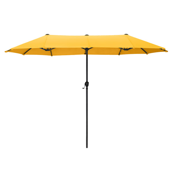 13ft Double-Sided Outdoor Umbrella with Adjustable Crank