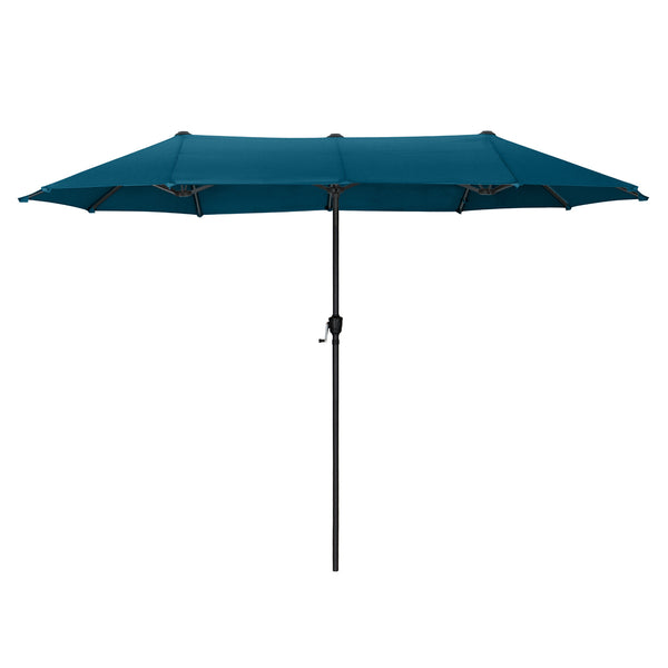 apontus 13 foot market patio umbrella outdoor furniture aluminum 13ft Double-Sided Twin Outdoor Market Patio Umbrella