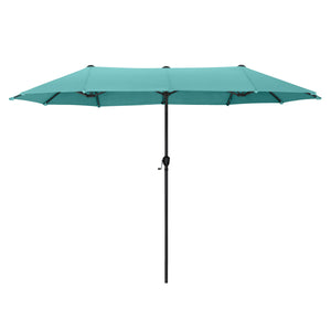 13ft Double-Sided Outdoor Umbrella with Adjustable Crank
