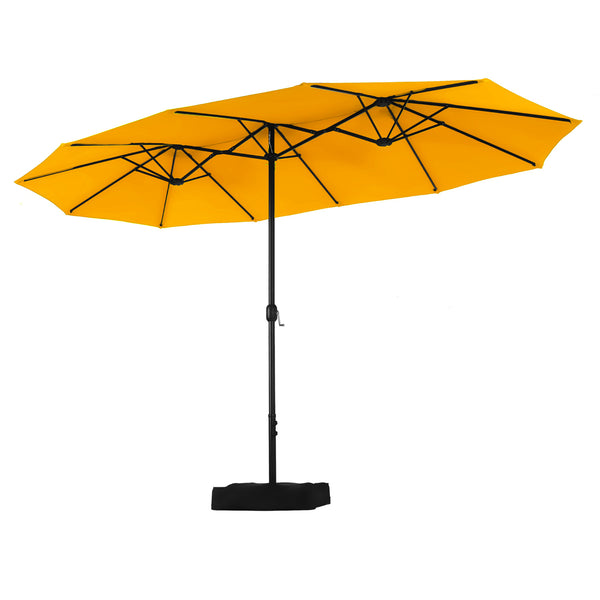 15ft Double-Sided Patio Extra Large Twin Umbrella with Base 15ft Double-Sided Patio Extra Large Twin Umbrella with Base
