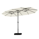 PHI VILLA 15ft Double-Sided Patio Extra Large Twin Umbrella