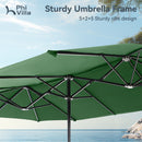 PHI VILLA 13ft 11-Color Double-Sided Outdoor Large Umbrella