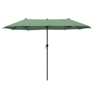 13ft Double-Sided Outdoor Umbrella with Adjustable Crank