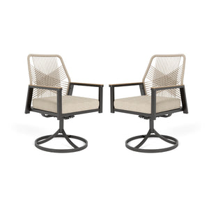 Mirage Rattan Rope Patio Dining Chairs-Phi Villa