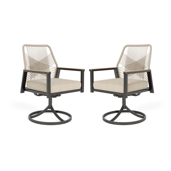 Mirage Rattan Rope Patio Dining Chairs-Phi Villa