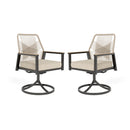 Stylish Rattan Rope Patio Dining Chairs-Phi Villa