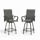 grey swivel bar stools for outdoor kitchen island 2 seaters