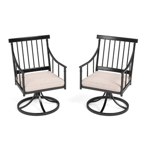 Linea Outdoor Swivel Dining Chairs with Cushion